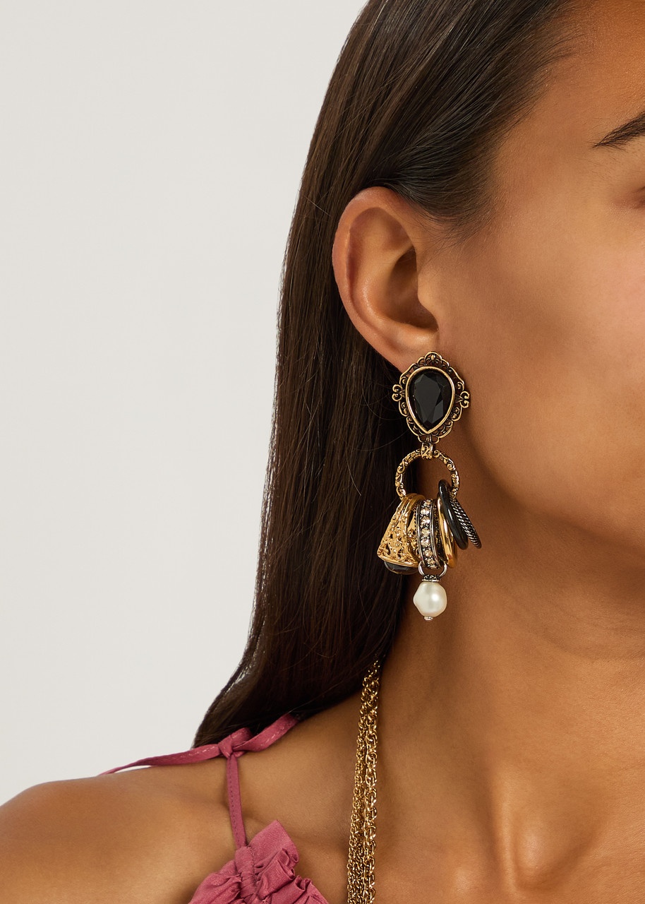 Chloe The Chloé Antique Pearls Embellished Drop Earrings - 2