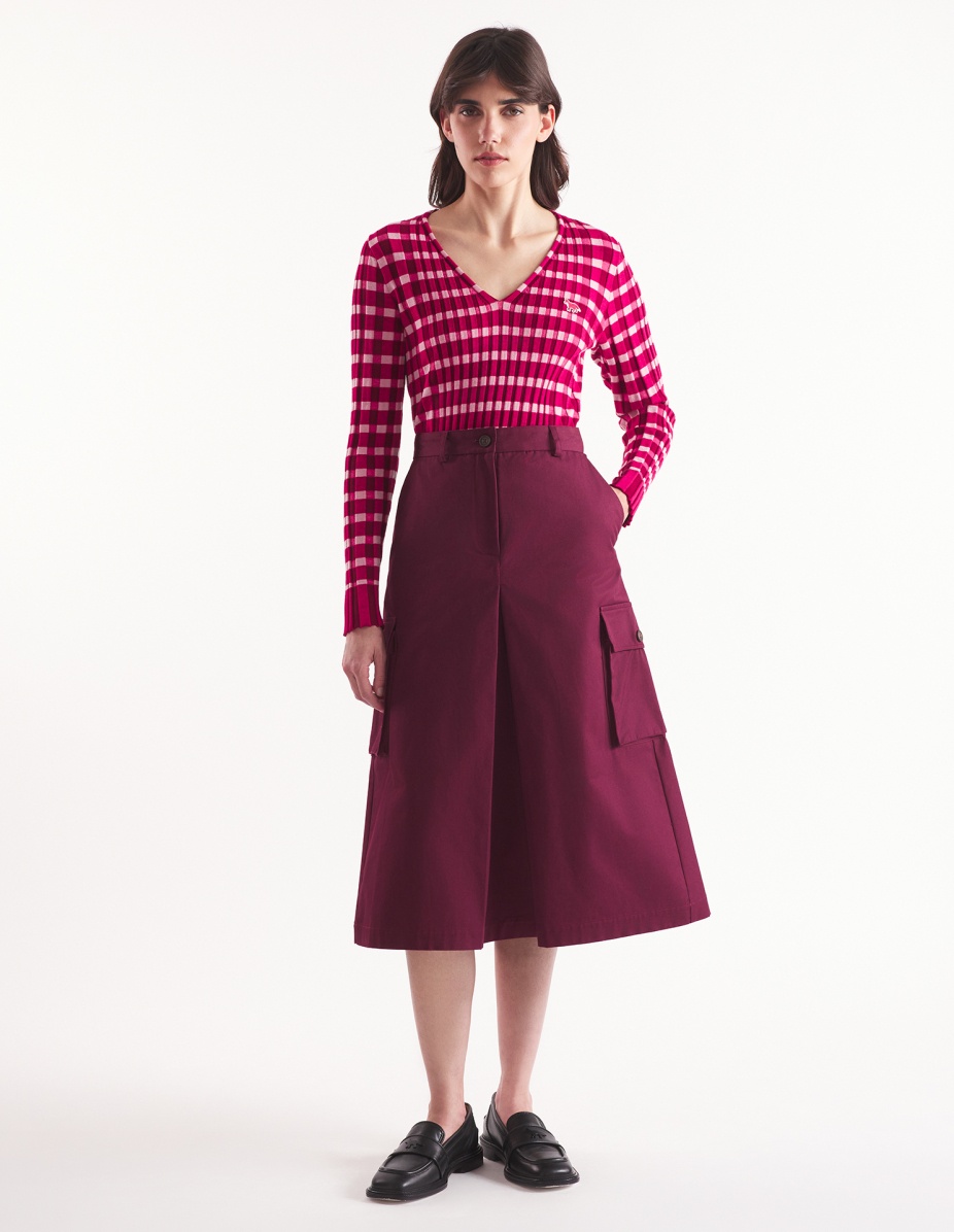 CHECKED RIBBED JUMPER - 2