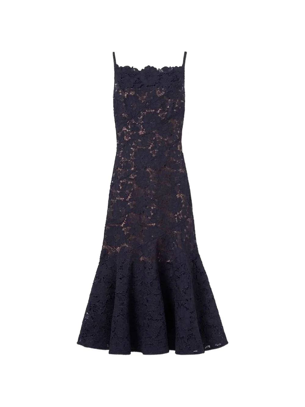 spiral lace midi dress - 1