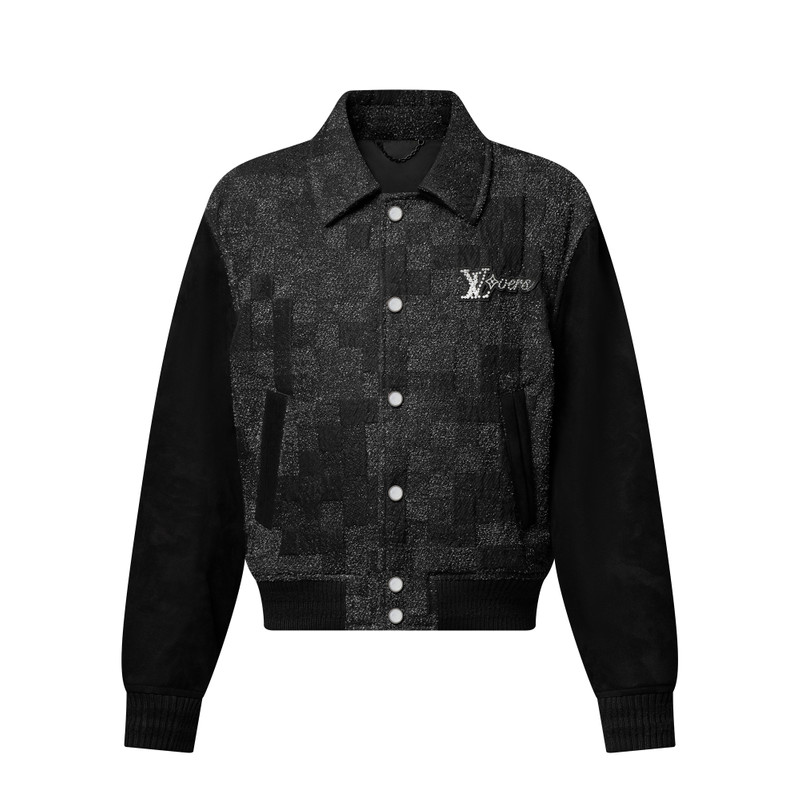 Mix Leather Varsity Blouson 1