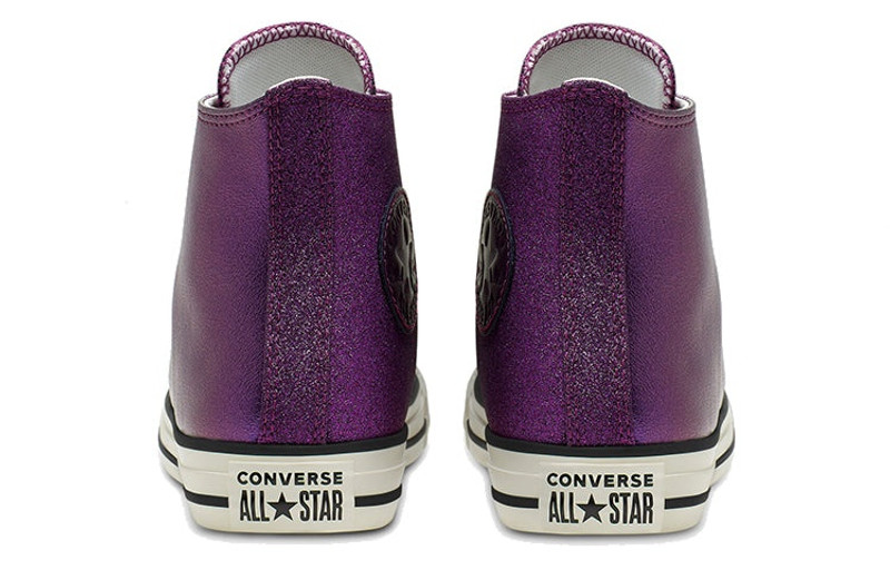 Converse (WMNS) Converse Shiny Metals Chuck Taylor All StarHigh Top Leather Purple 565824C outlook