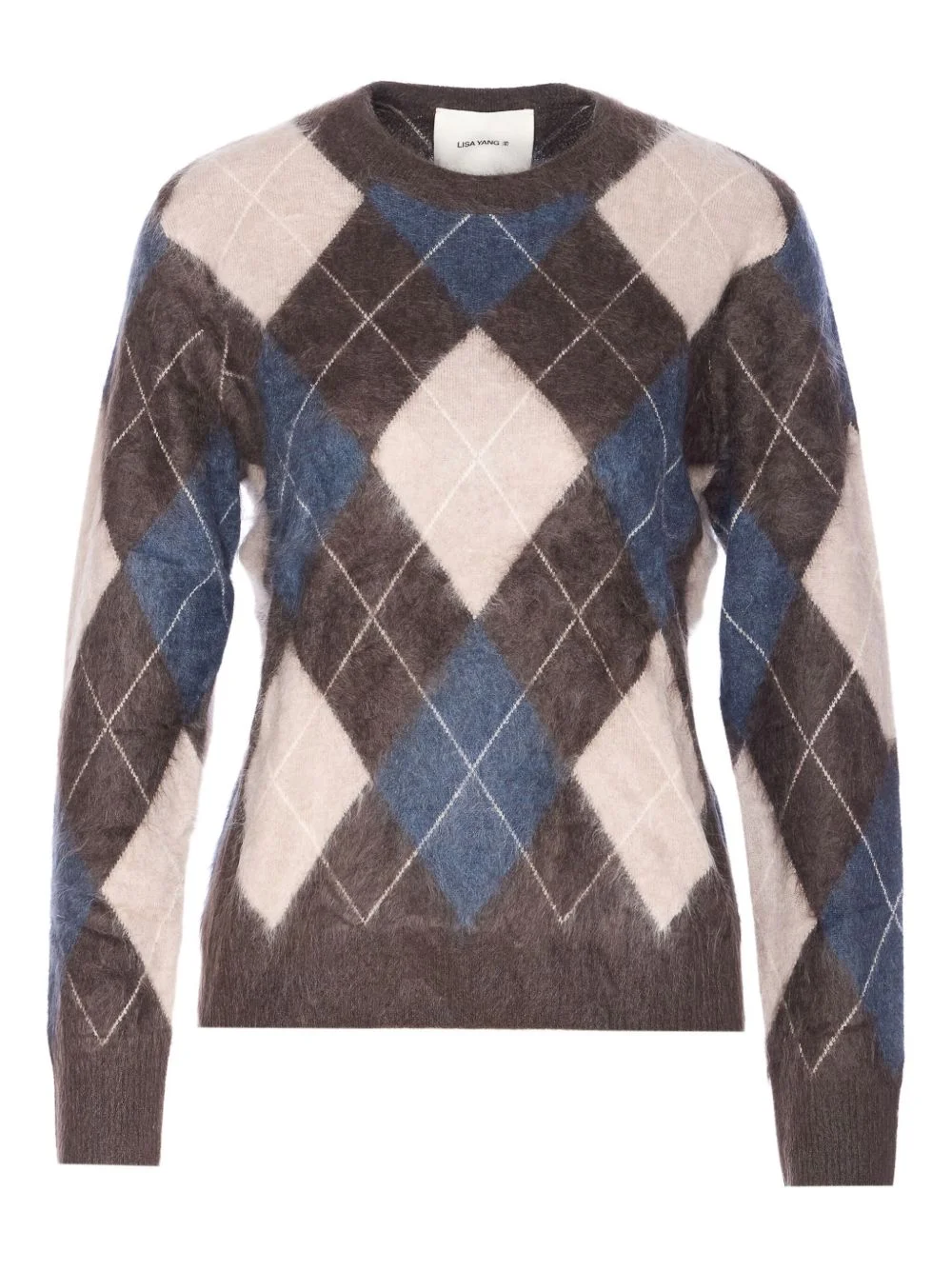 Margy argyle-pattern crewneck sweater - 1
