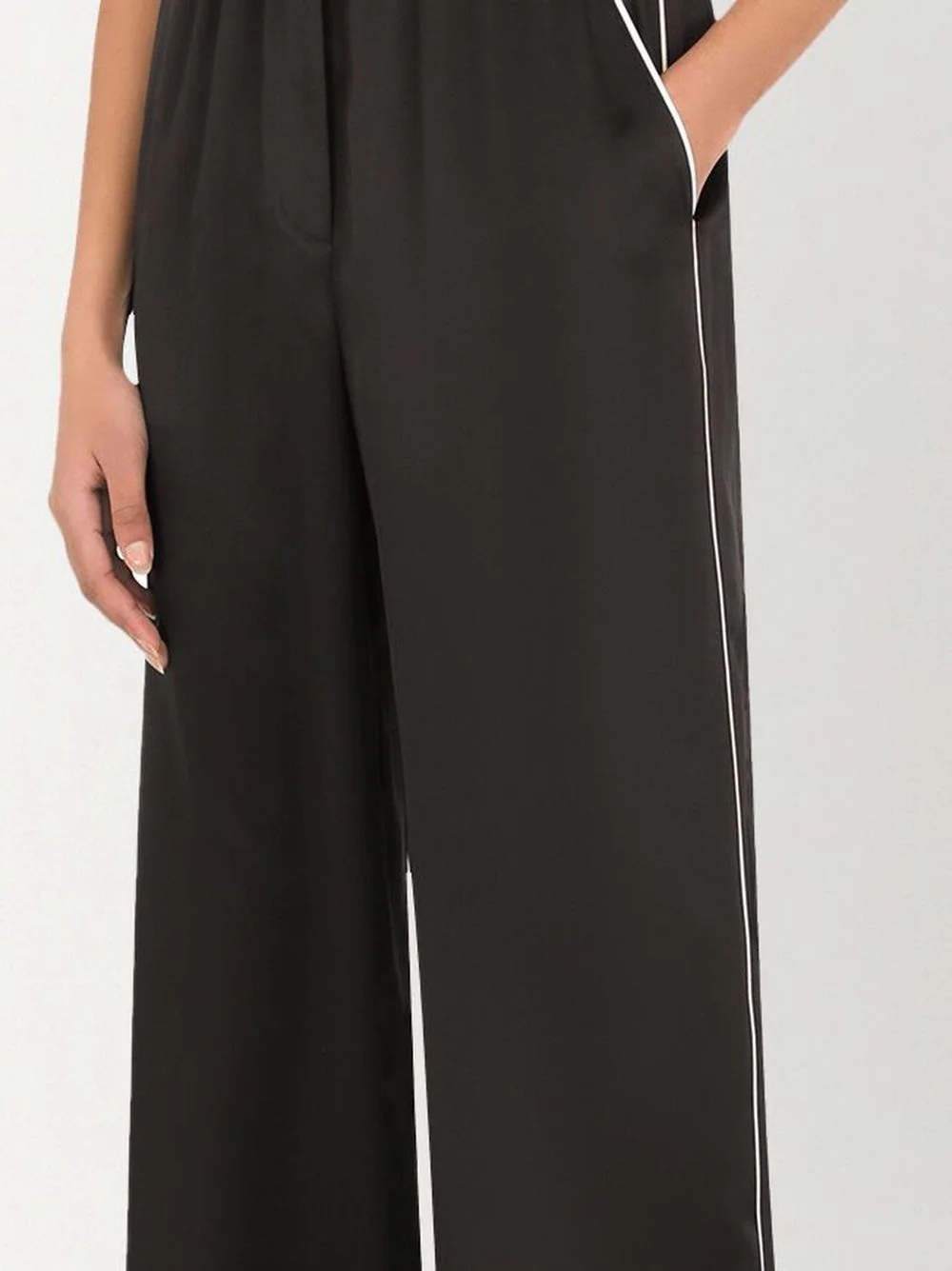 high-waisted pyjama-style trousers - 5