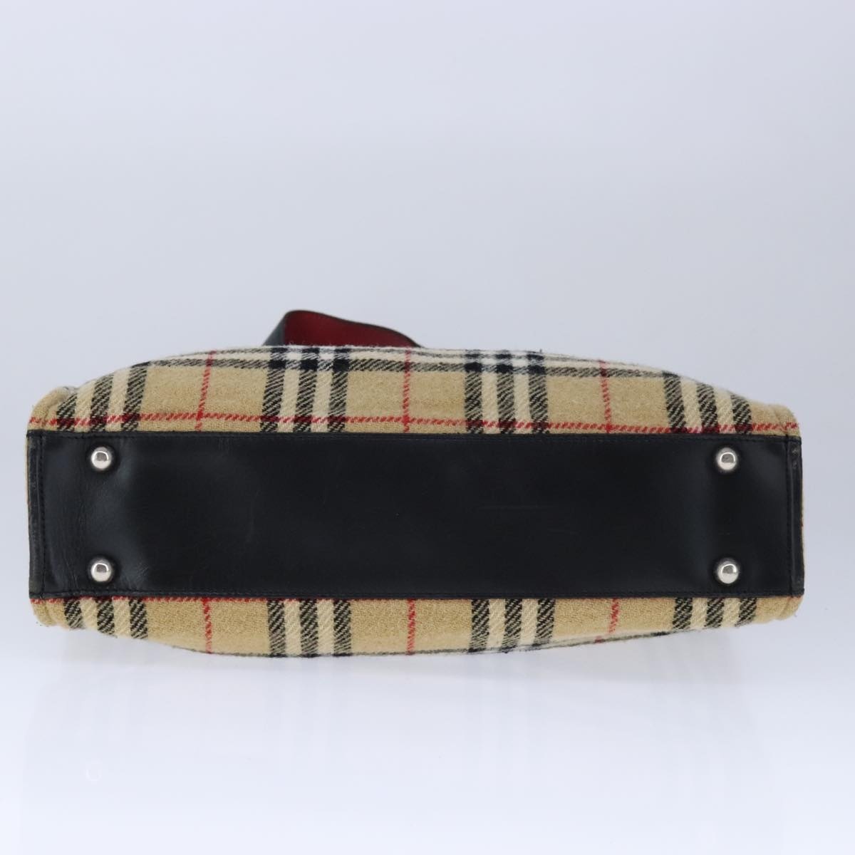 Burberry Nova Check Hand Bag Cotton Beige - 5
