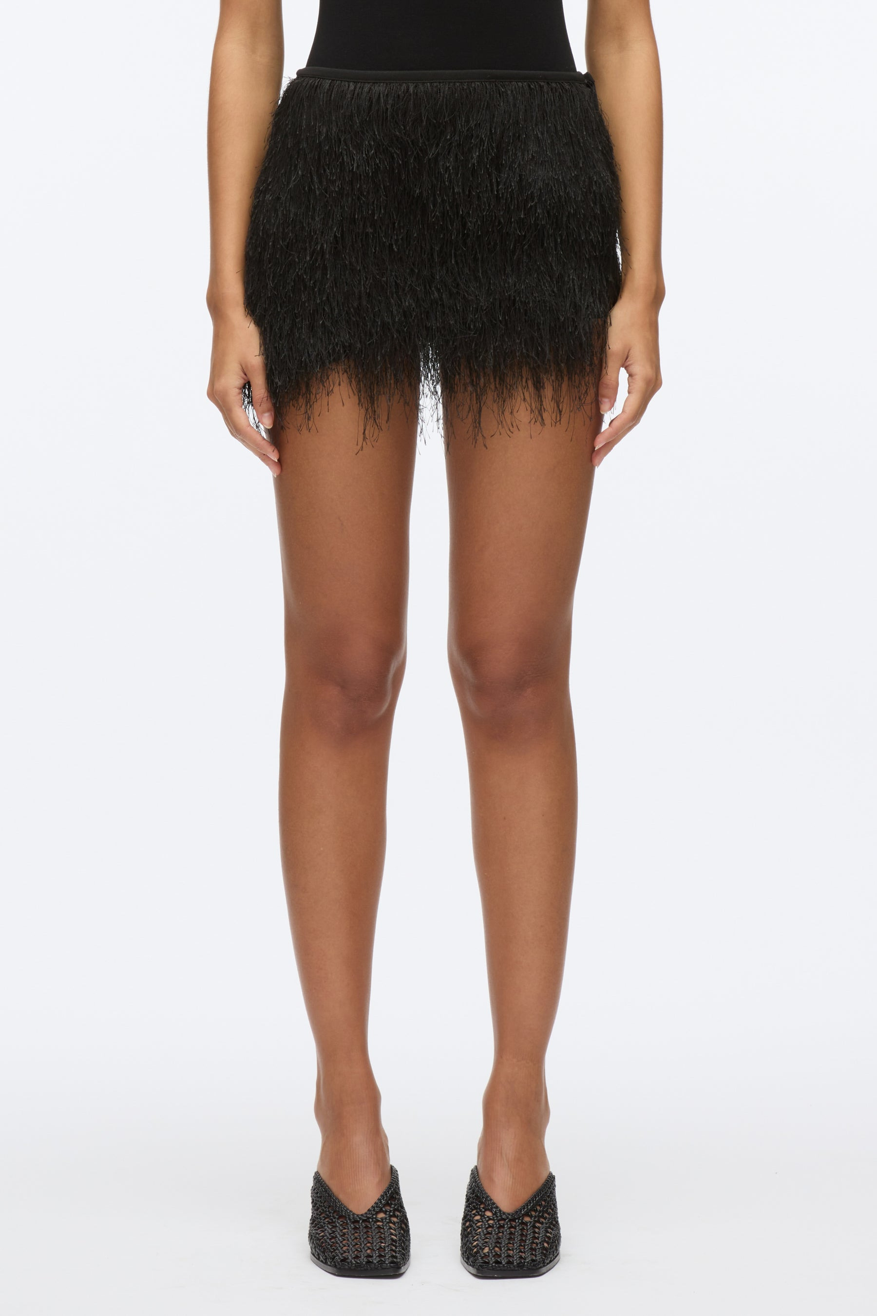 Fringe Mini Slip Skirt - 7