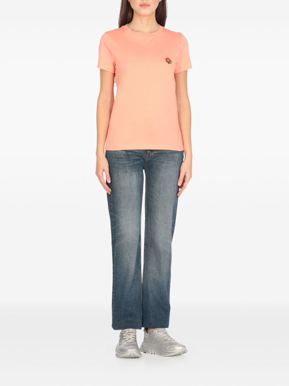 logo-embroidered cotton t-shirt - 3