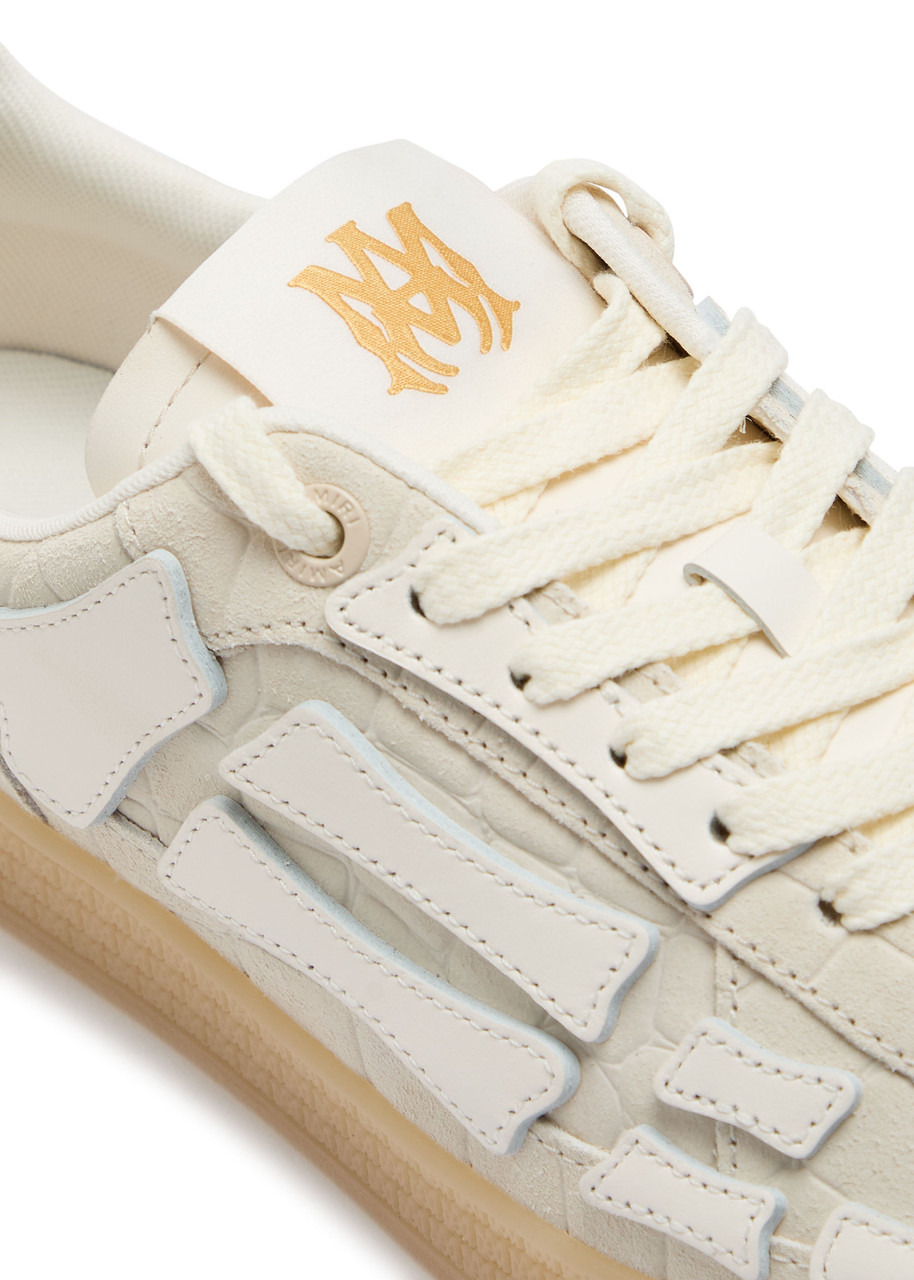 Amiri Pacific Bones Crocodile-effect Suede Sneakers - 4
