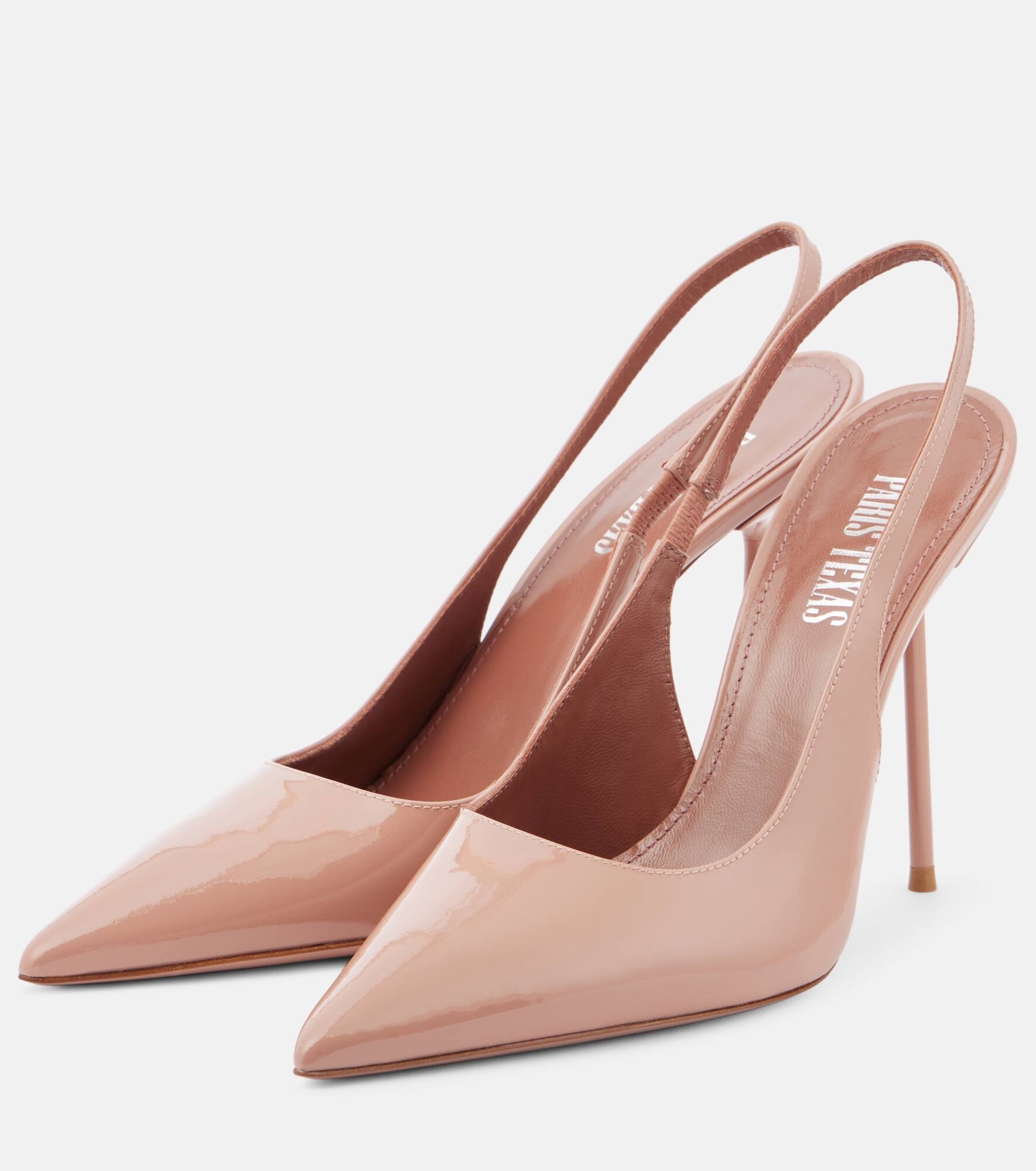 Lidia 105 patent leather slingback mule - 5