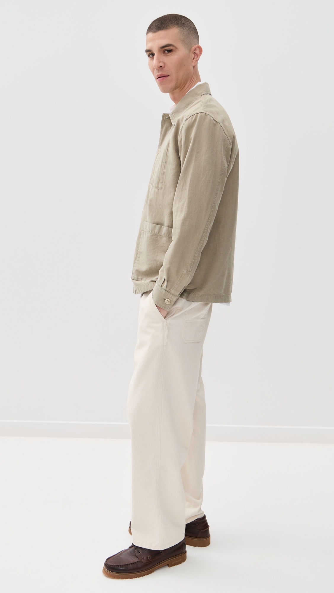 Julian Cotton Linen Overshirt - 3