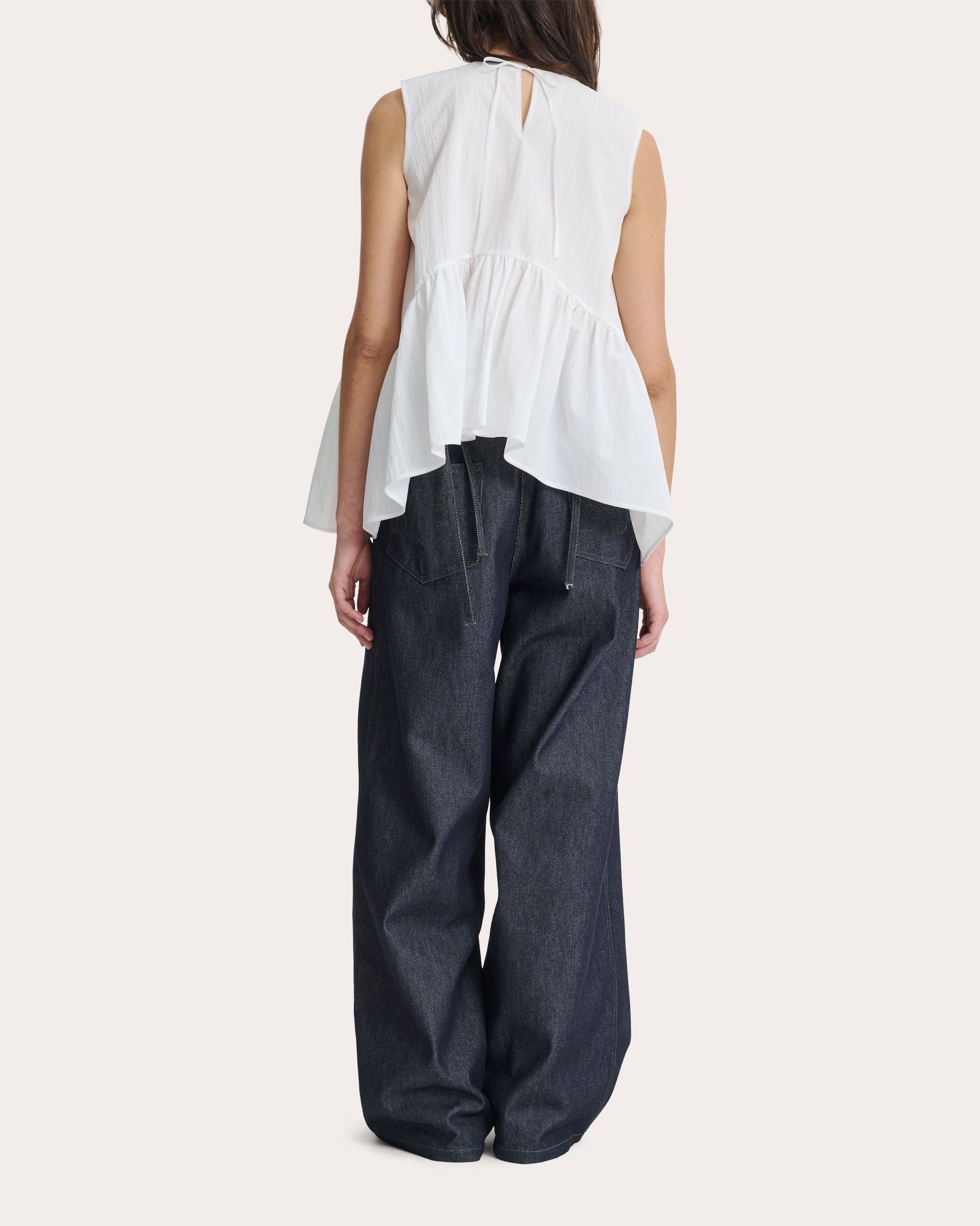 Asta Recycled Taffeta Peplum Top - 4