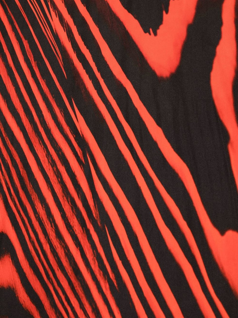 David Koma zebra-print satin scarf outlook