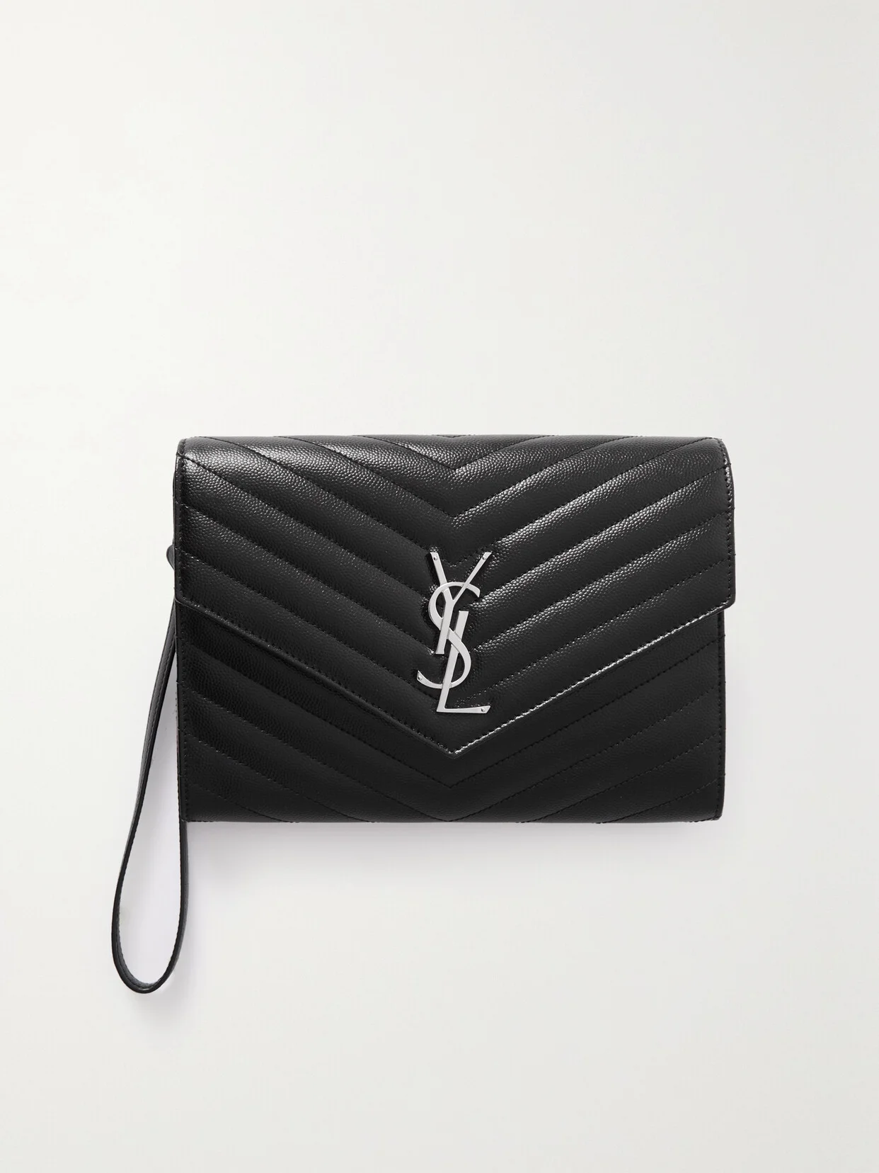 Monogramme Quilted Textured-leather Pouch - 1