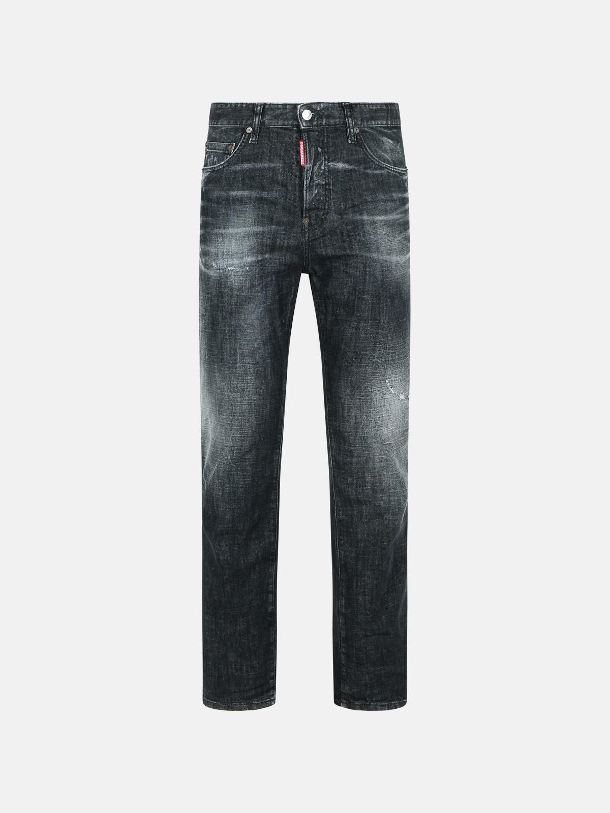 '642' BLACK COTTON JEANS - 1