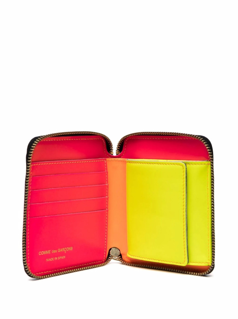 Comme Des Garçons Super Fluo 3 Side Zip Wallet outlook