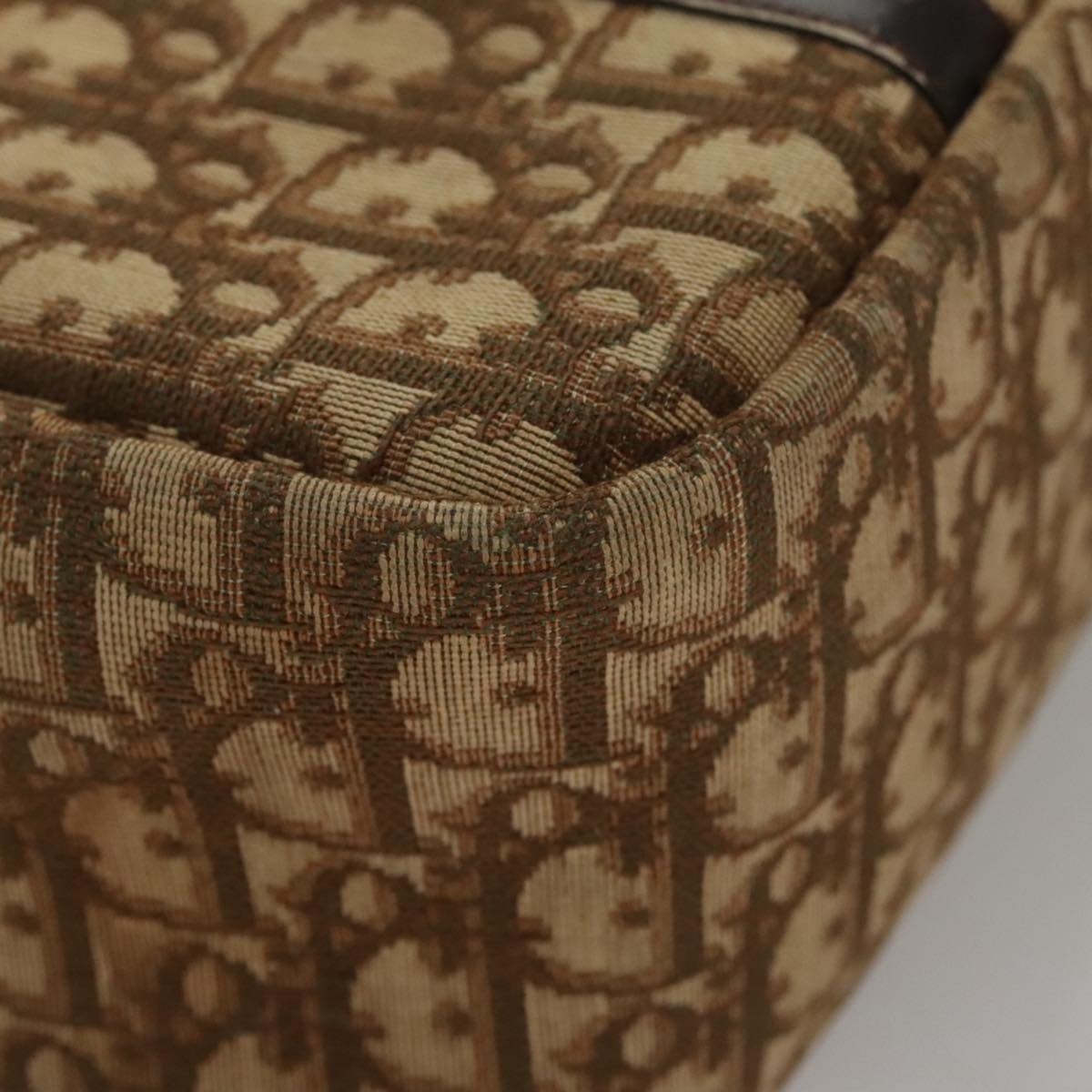 DIOR Trotter Canvas Hand Bag Brown - 8