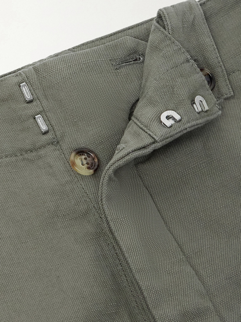 Straight-Leg Cotton and Linen-Blend Canvas Bermuda Shorts 6