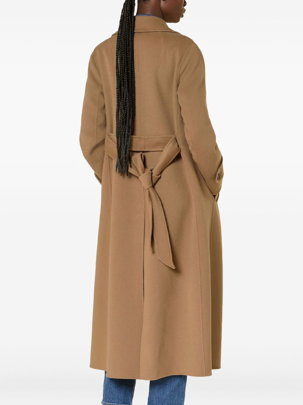 belted double-breasted coat - 3
