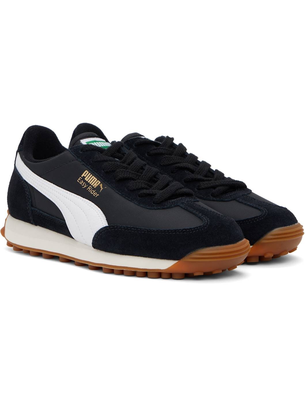 Black & White Easy Rider Vintage Sneakers - 4