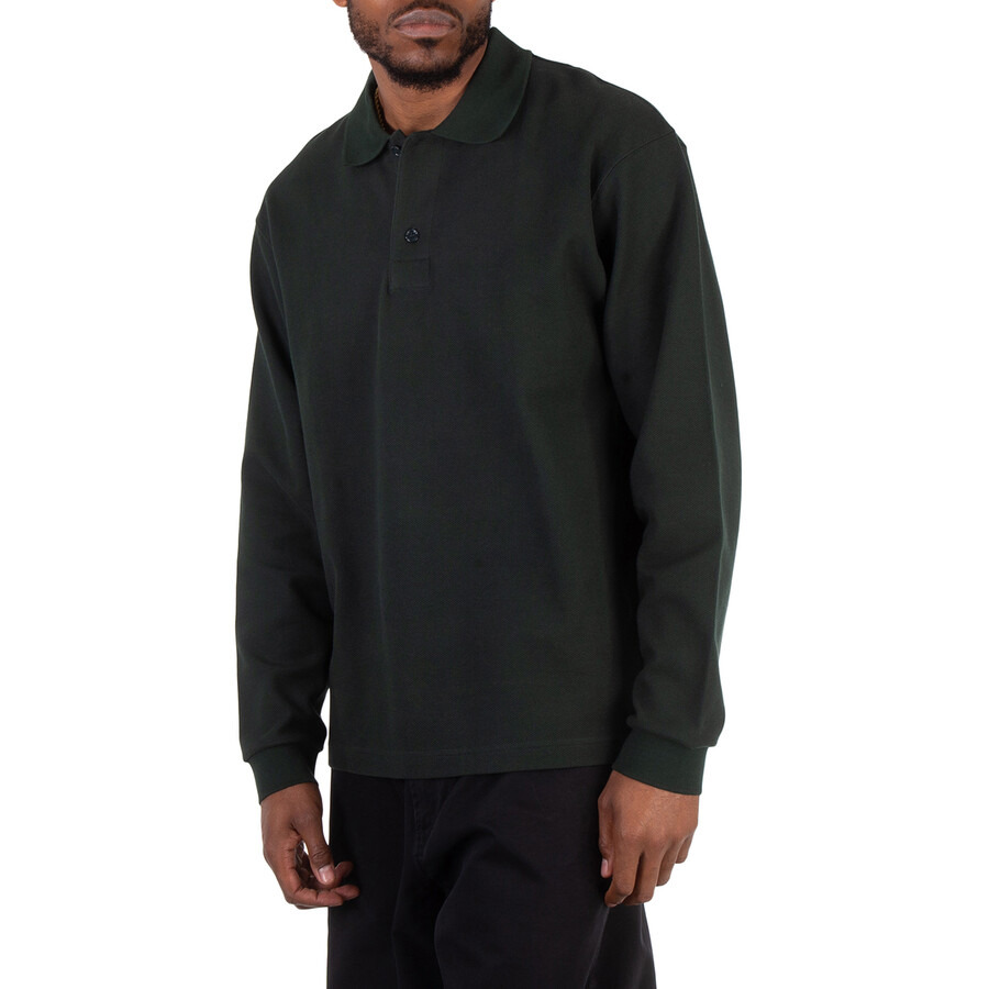 Burberry Long-Sleeve Cotton Polo Shirt - 6