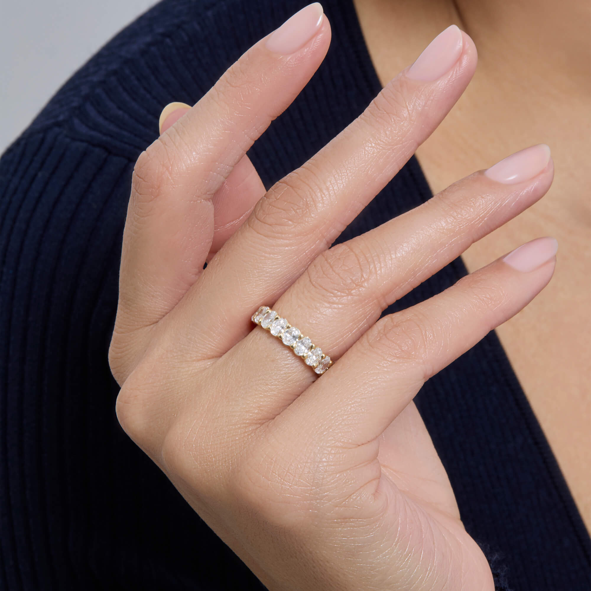 LAB-Created Oval Eternity Band - 2