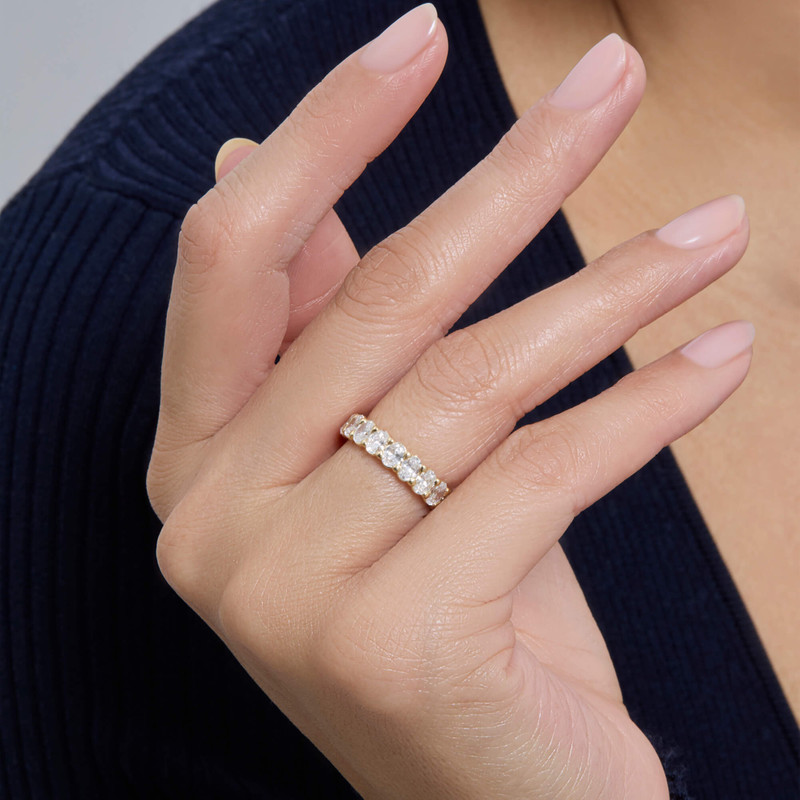 STONE AND STRAND LAB-Created Oval Eternity Band outlook
