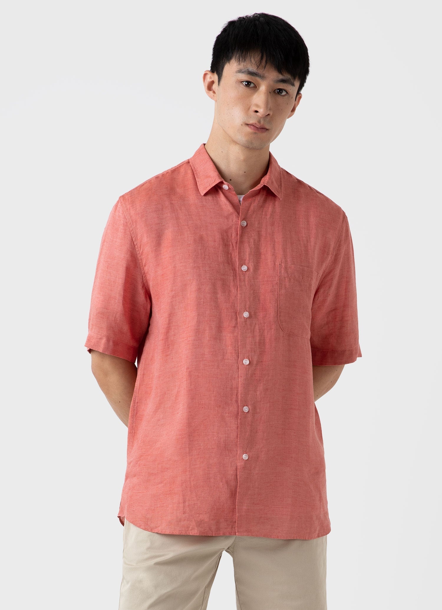 Linen Short Sleeve Shirt - 2