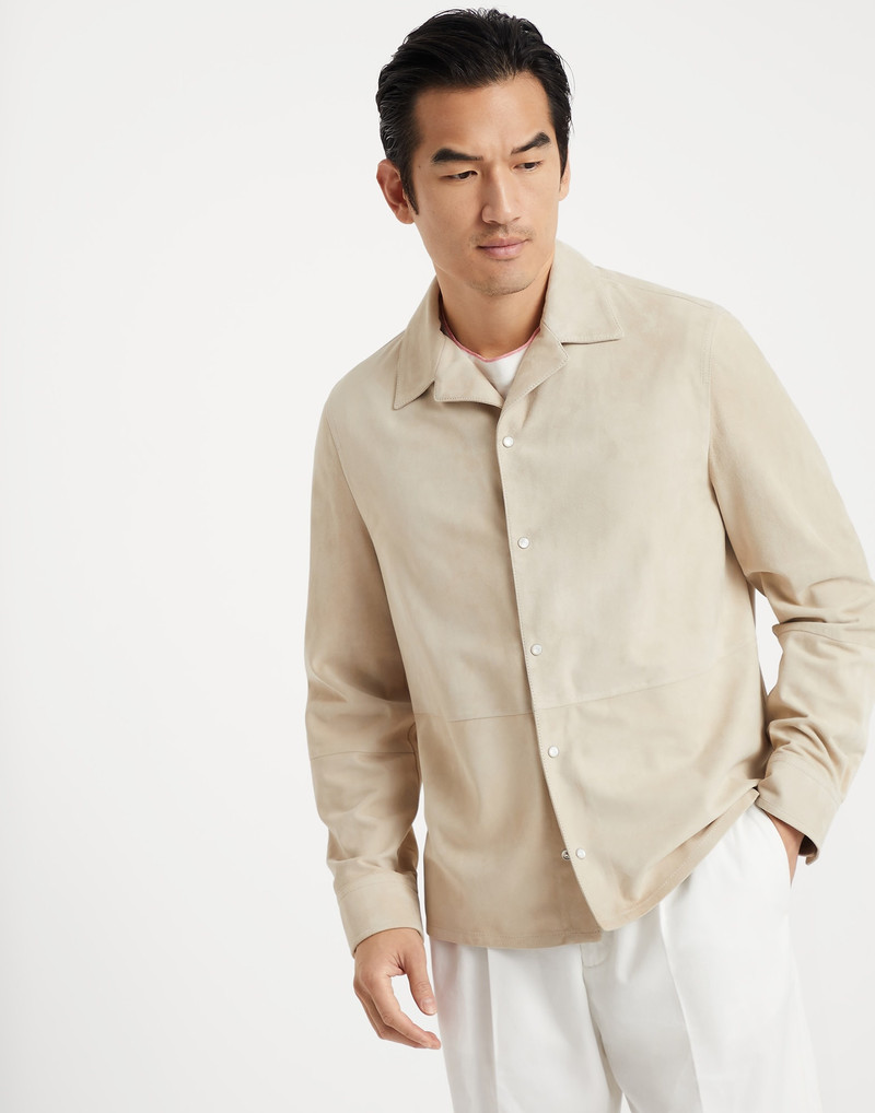 Lightweight suede overshirt - 1