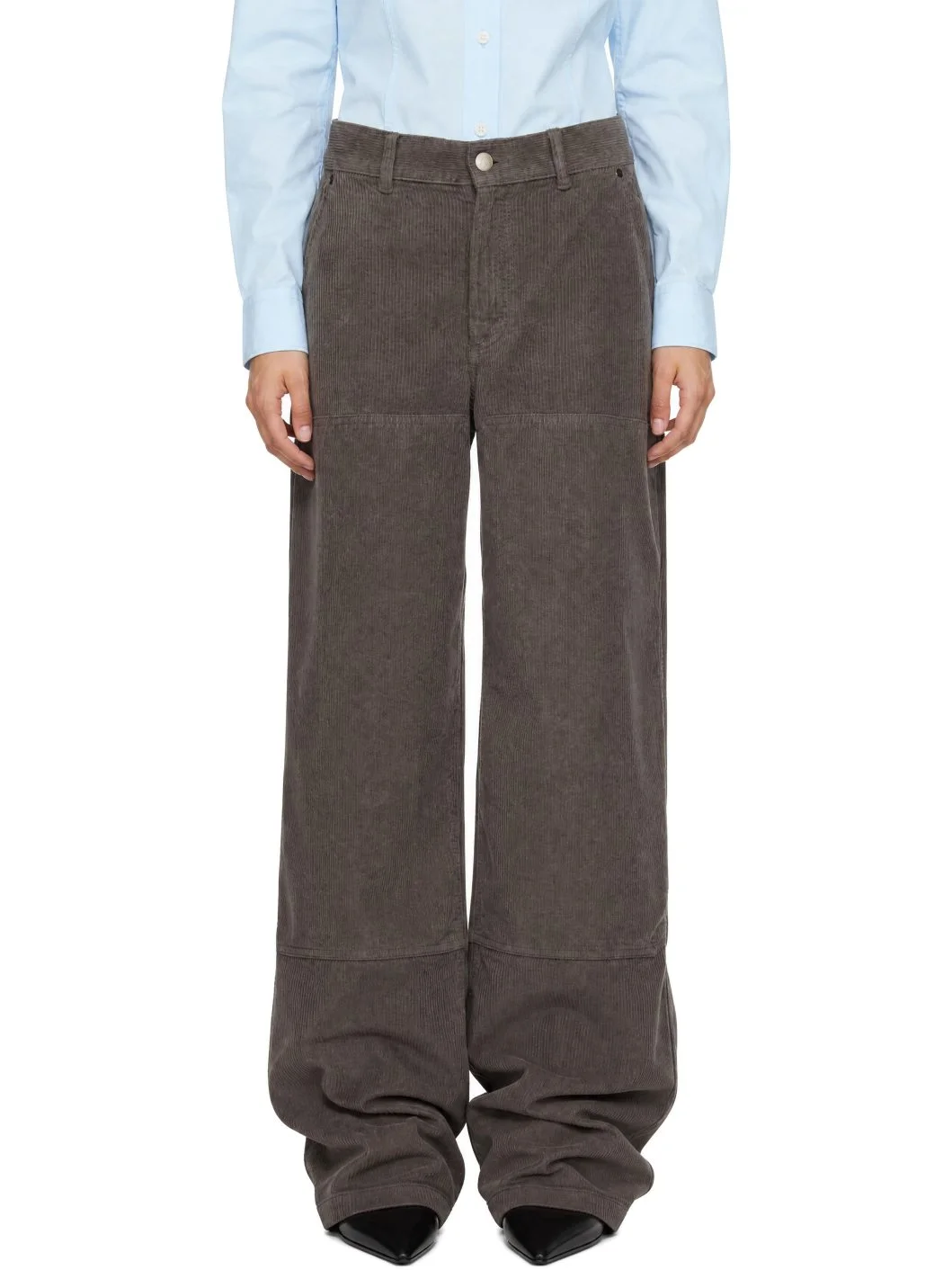 Gray Double Knee Trousers - 1