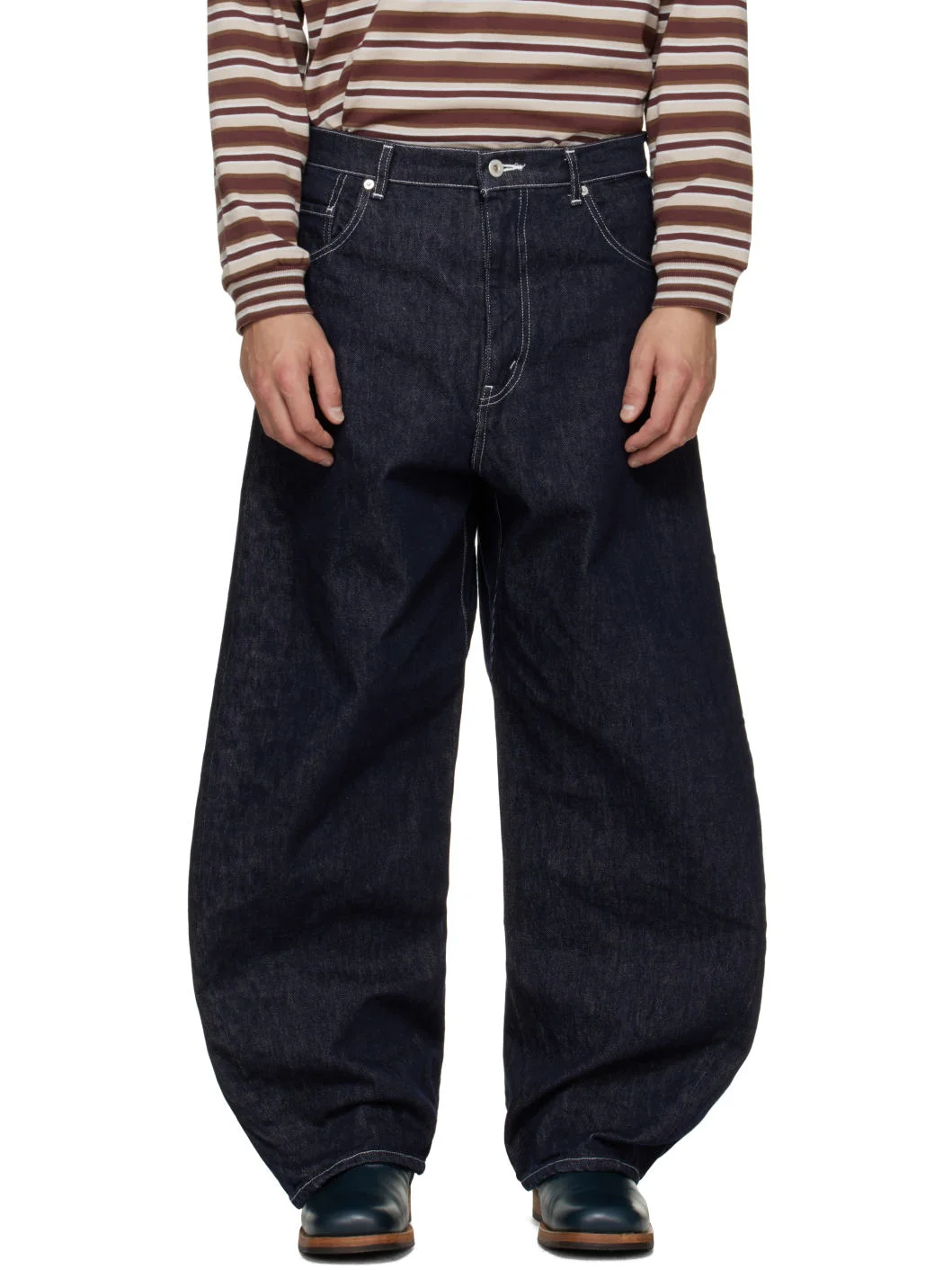 Navy Cotton Reactive Jeans - 1