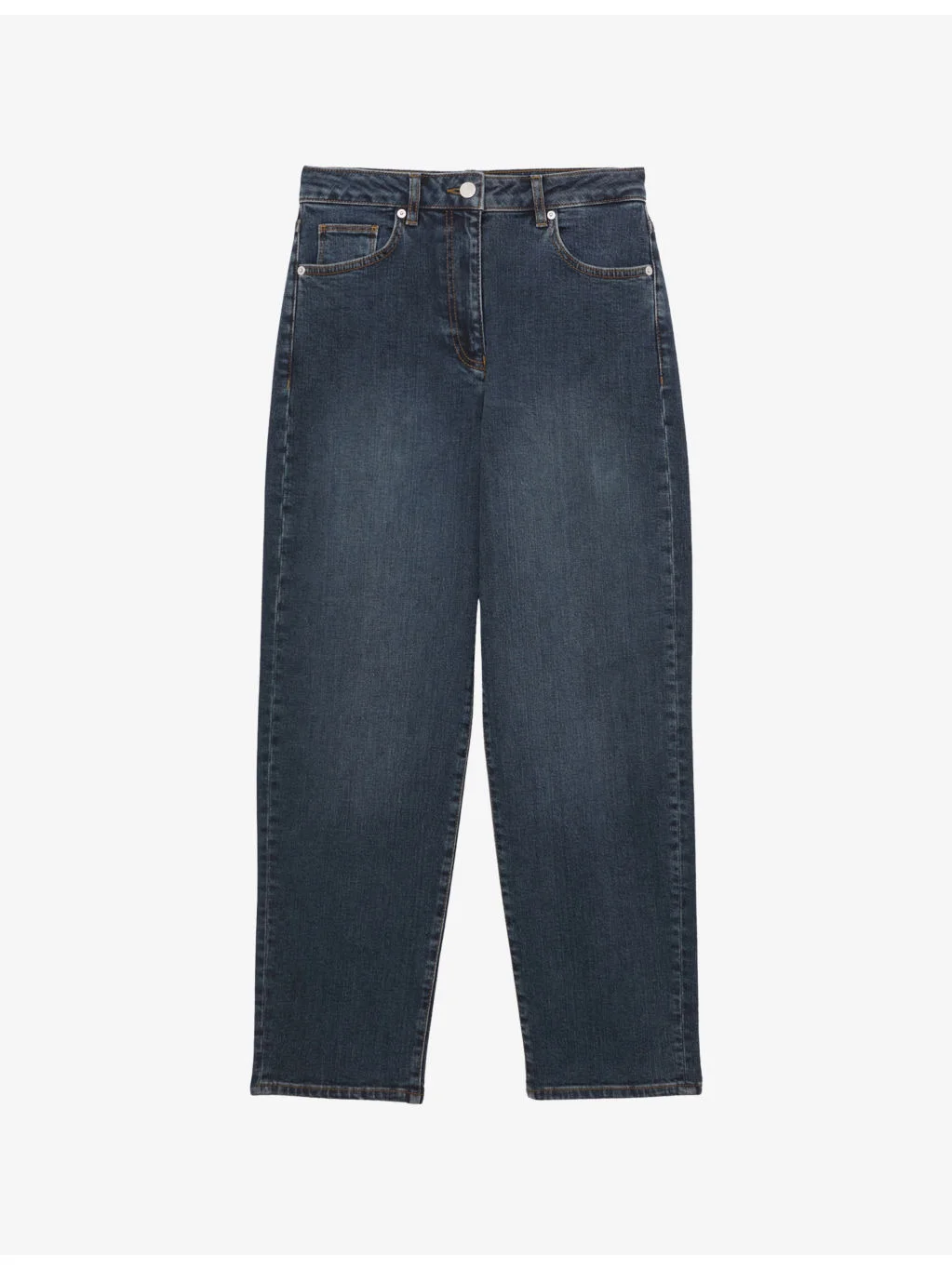 Marcie Straight-Leg Stretch-Denim Jeans - 1
