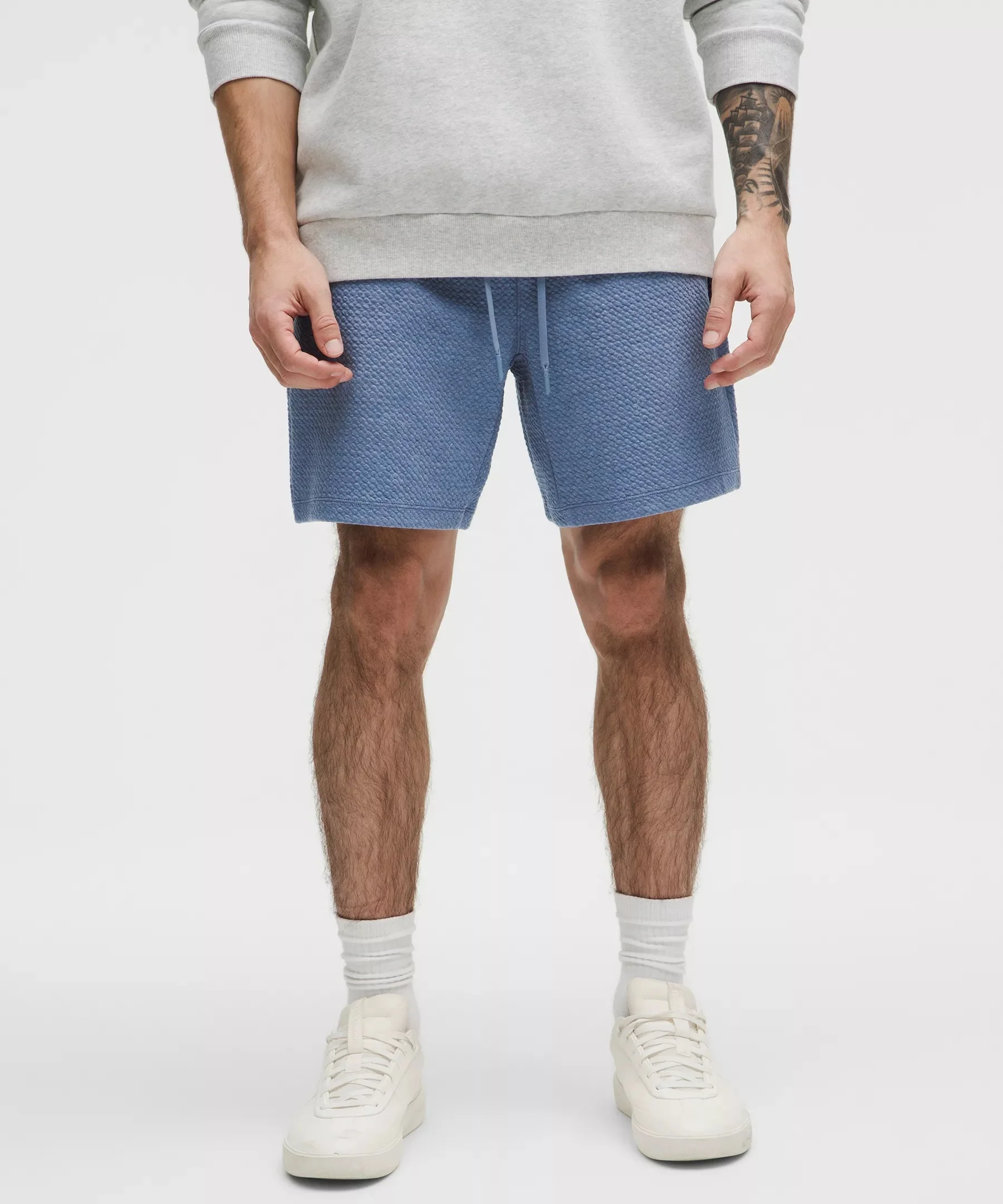 Textured Double-Knit Cotton Short 7" - 1