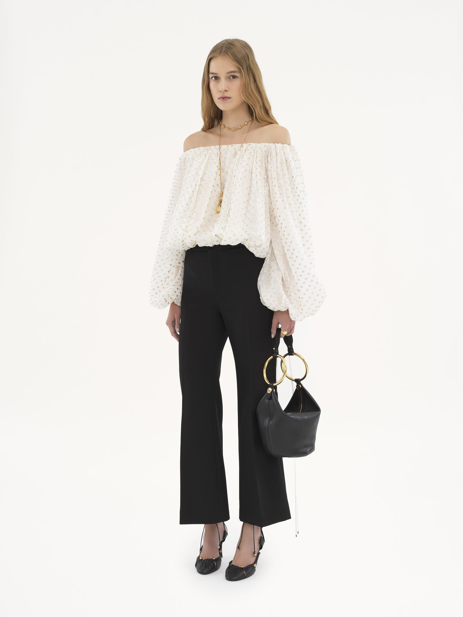 CROPPED BOOTCUT PANTS IN WOOL CRÊPE - 3