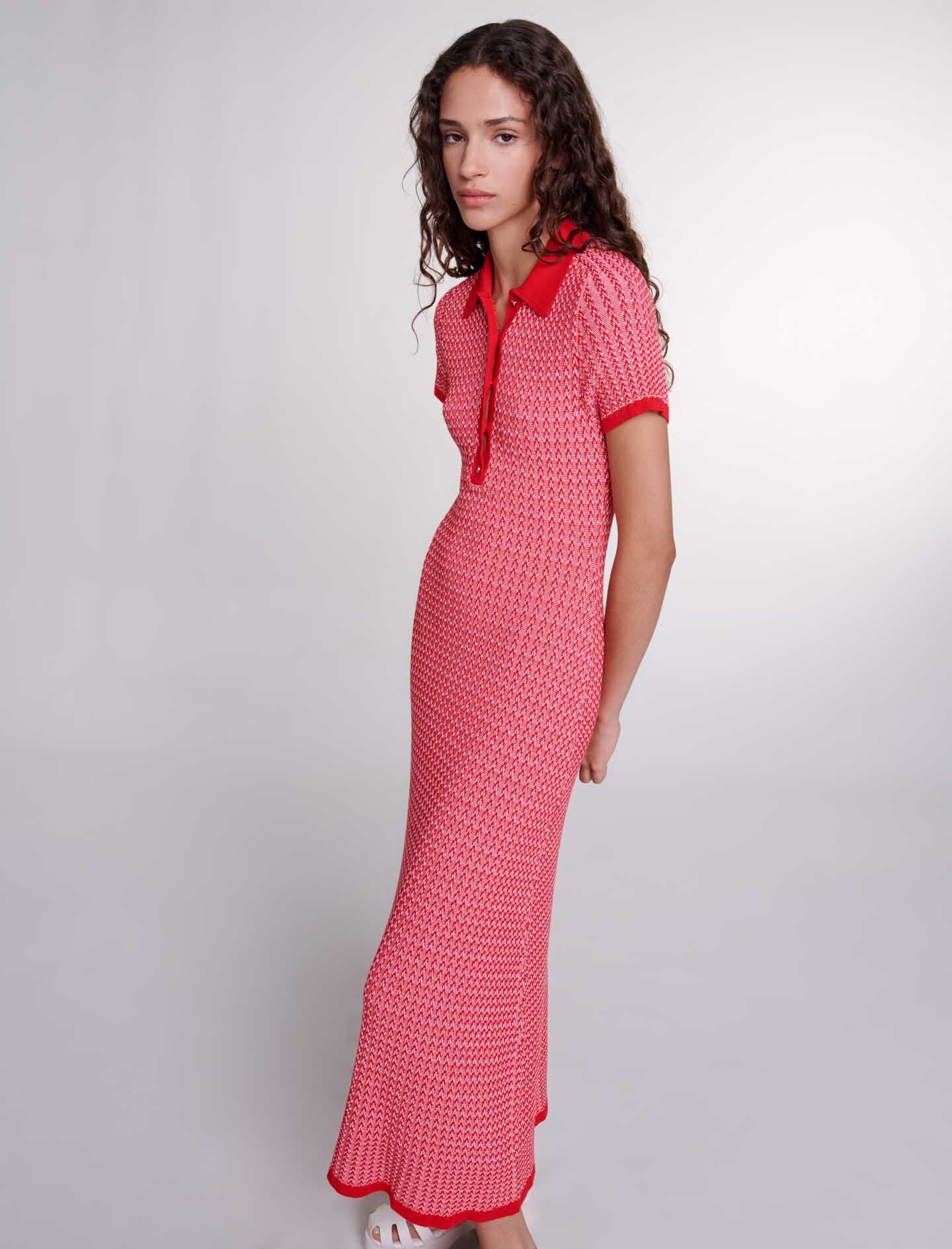 Herringbone knit maxi dress - 7