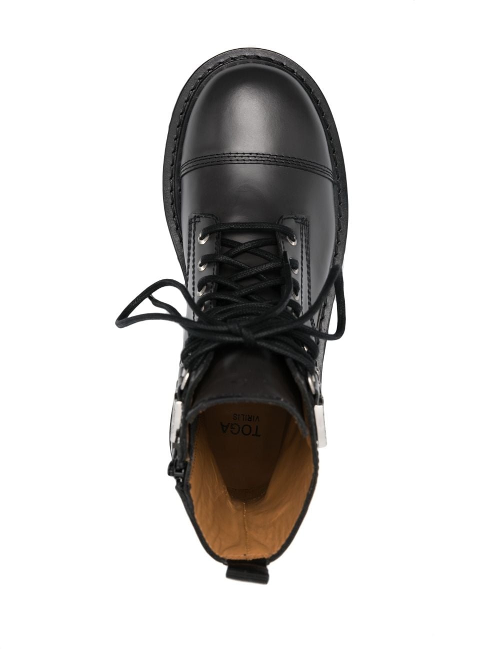 Side Gore leather ankle boots - 4