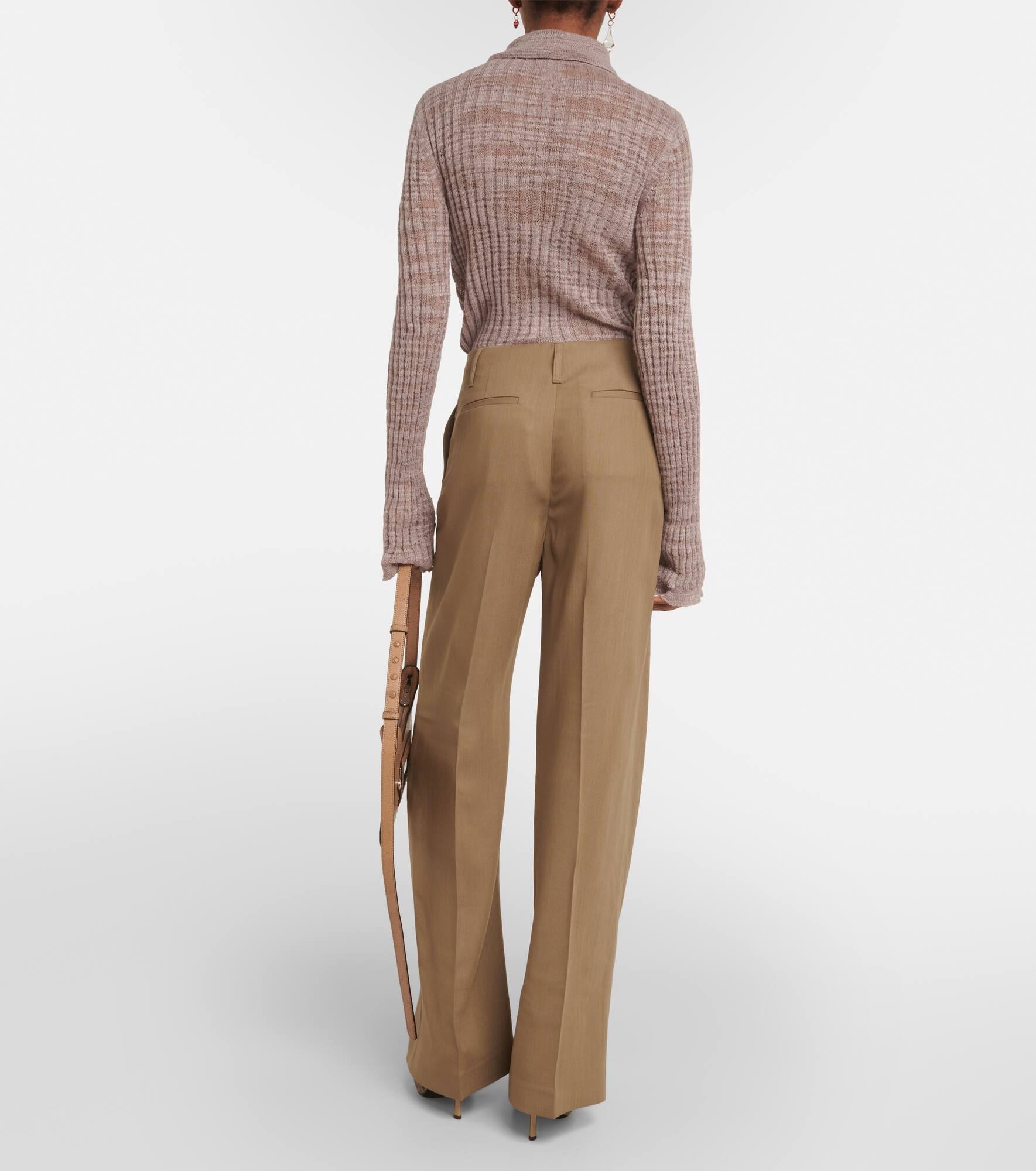 Pitmel wool-blend straight pants - 3