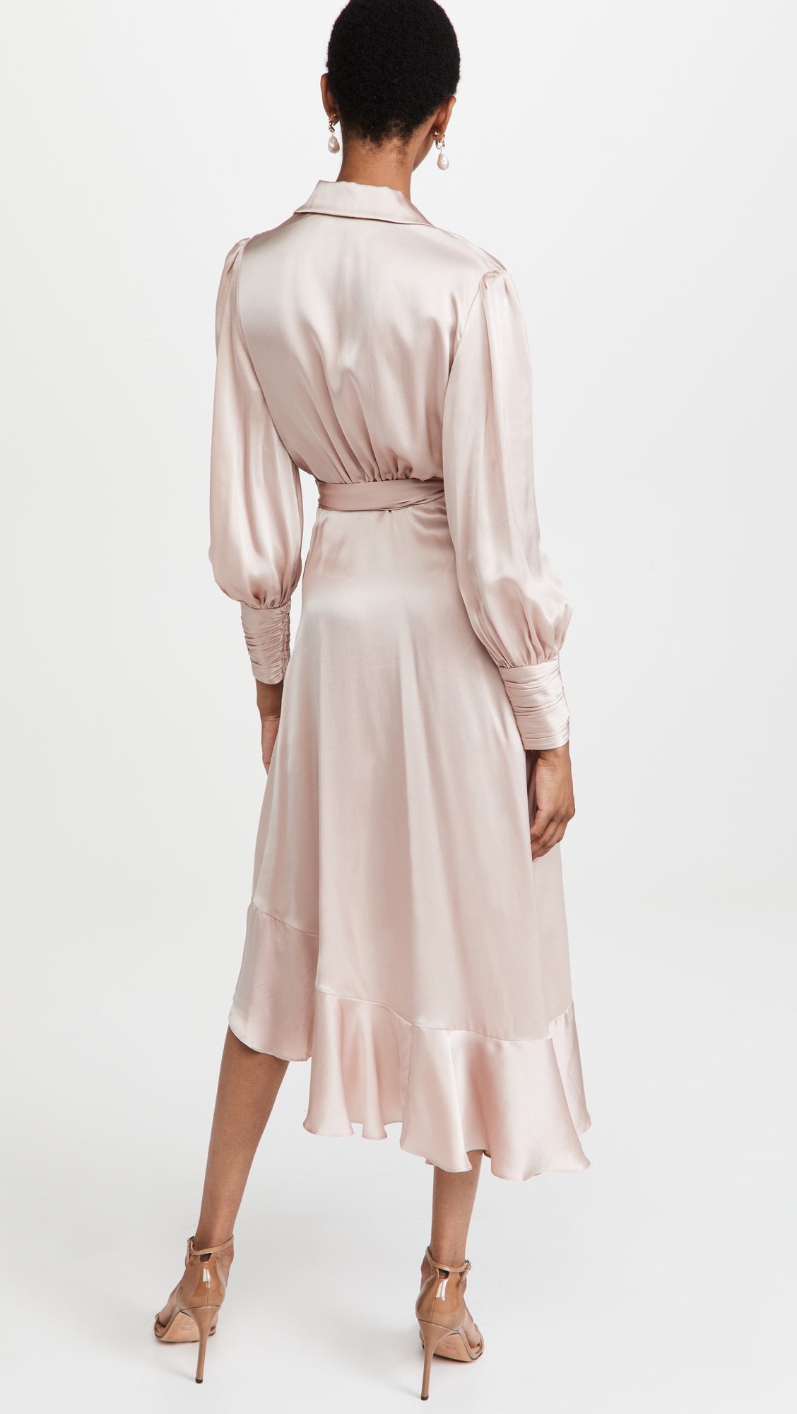 Silk Wrap Midi Dress - 2