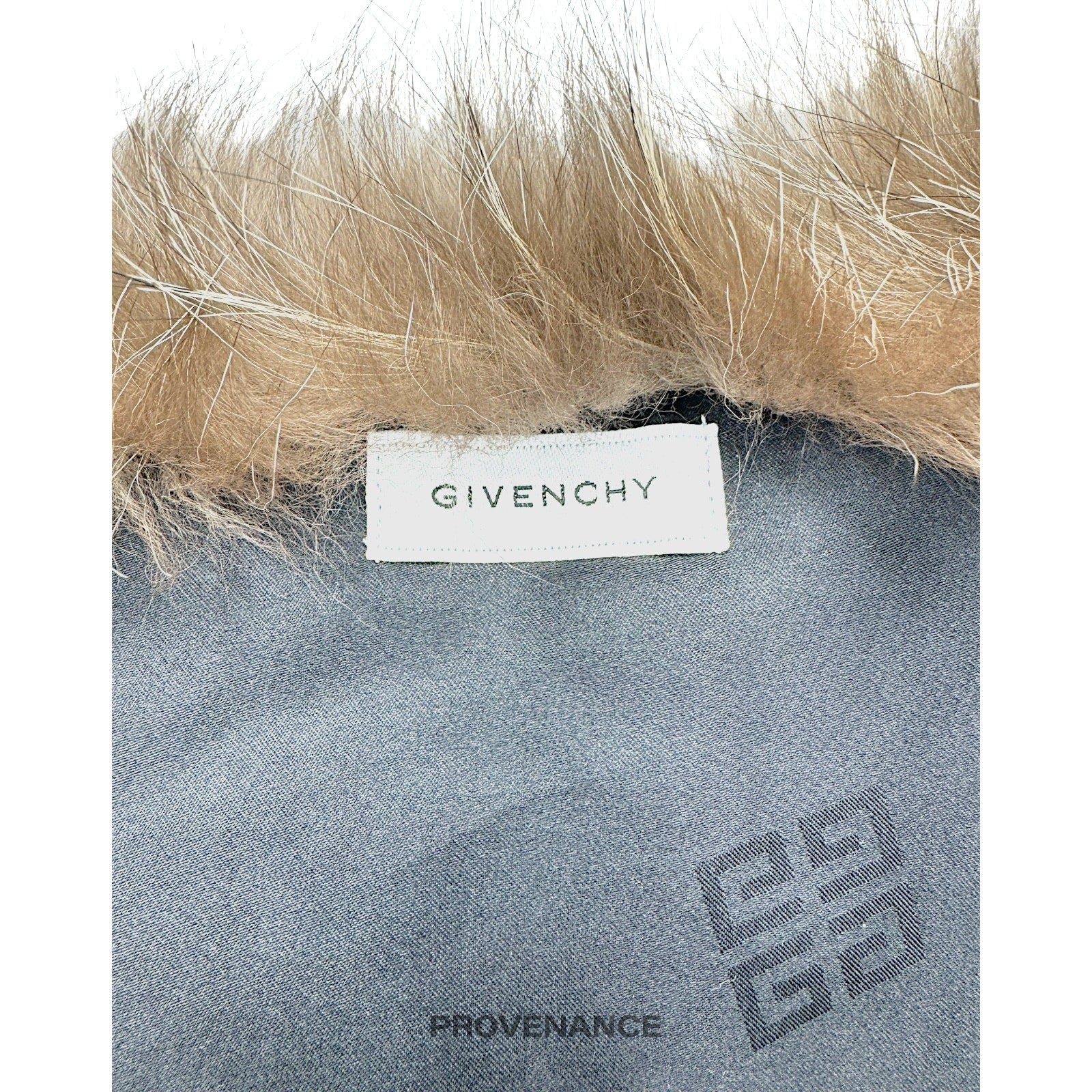 Givenchy Fur Shawl Scarf - Cream Brown Fox - 9