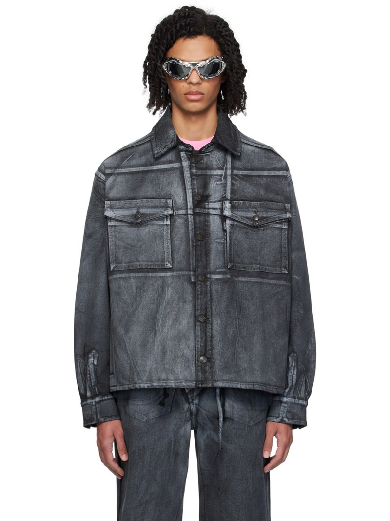 Black Oversized Denim Shirt 1