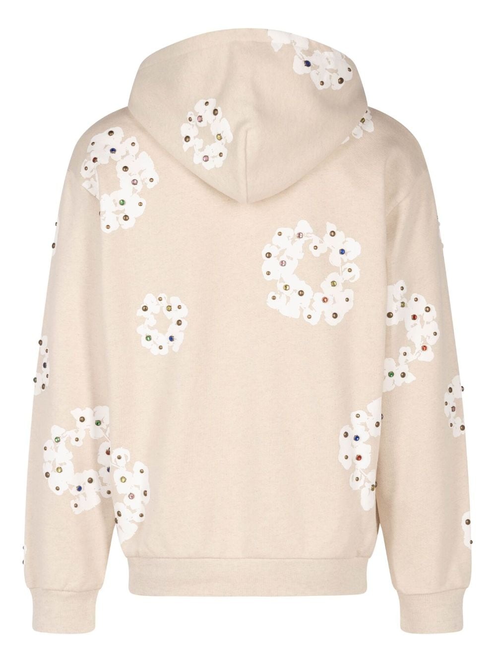 DENIM TEARS Rhinestone Cotton Wreath zip hoodie | REVERSIBLE