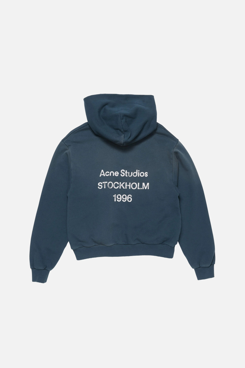 Acne Studios Logo hooded sweater - Deep blue outlook