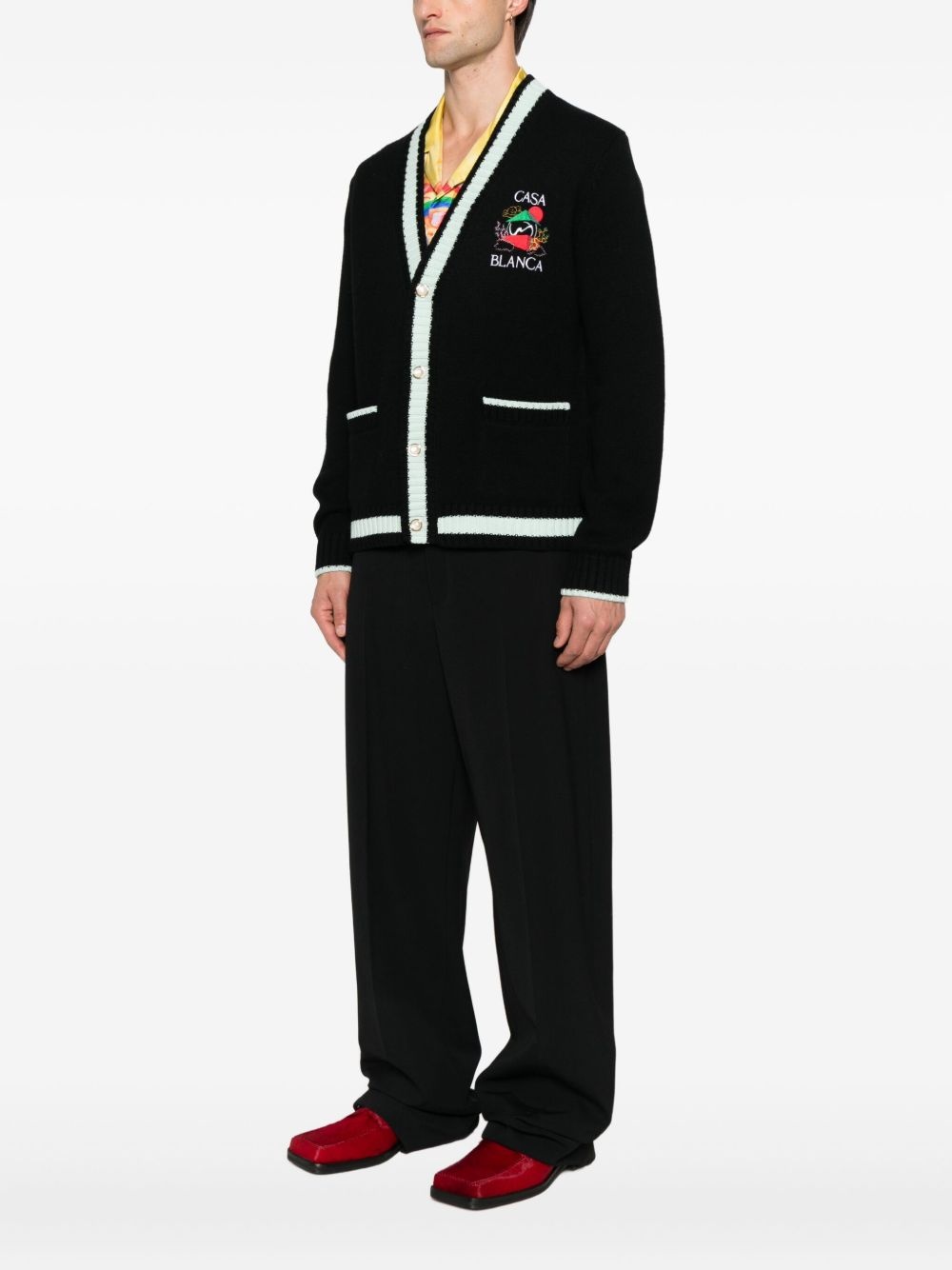 embroidered cardigan - 3
