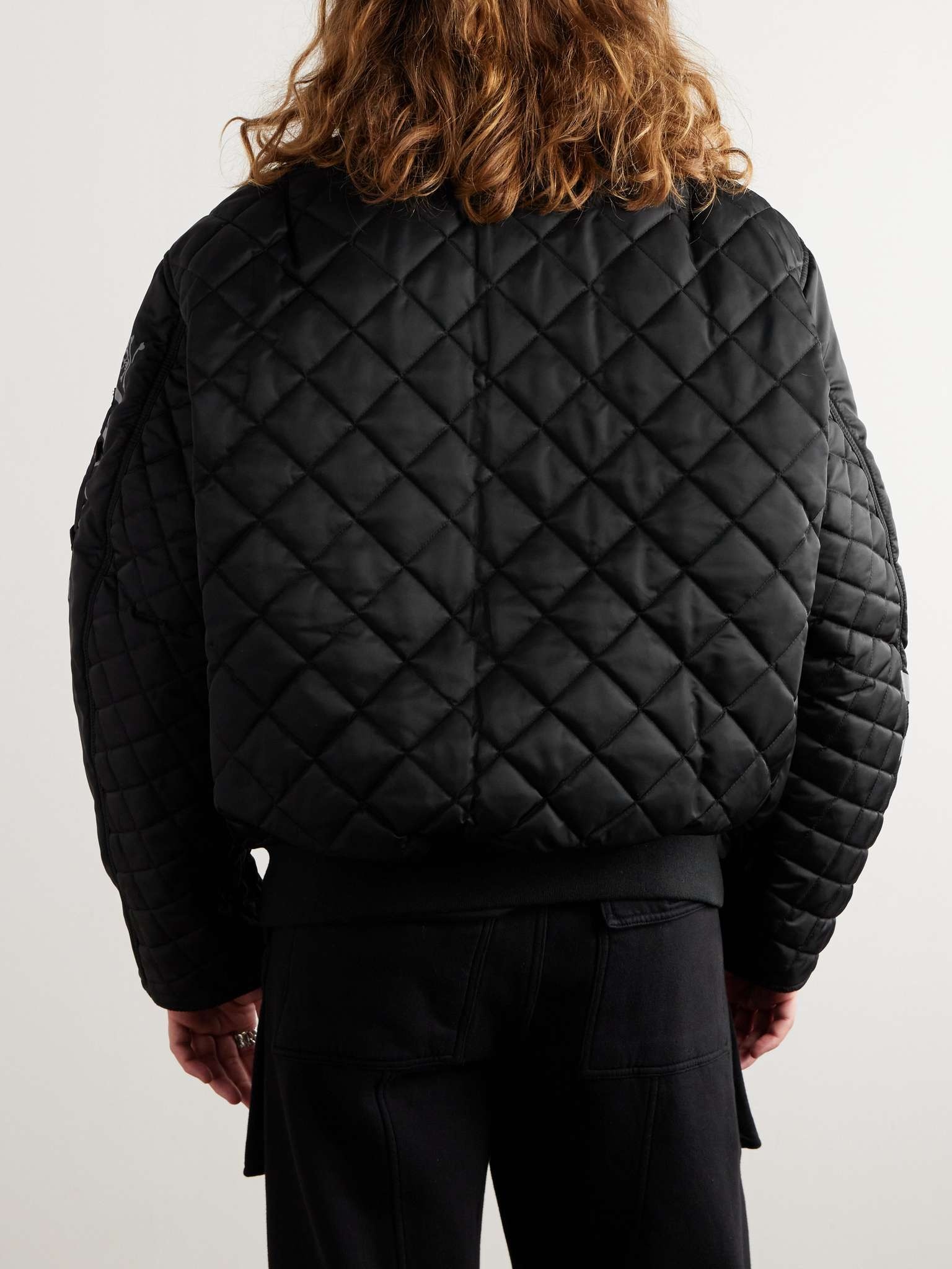 + Alpha Industries MA-1 Reversible Logo-Print Quilted Shell Bomber Jacket - 4
