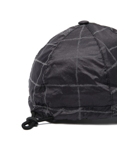 Stone Island grid-print baseball cap outlook