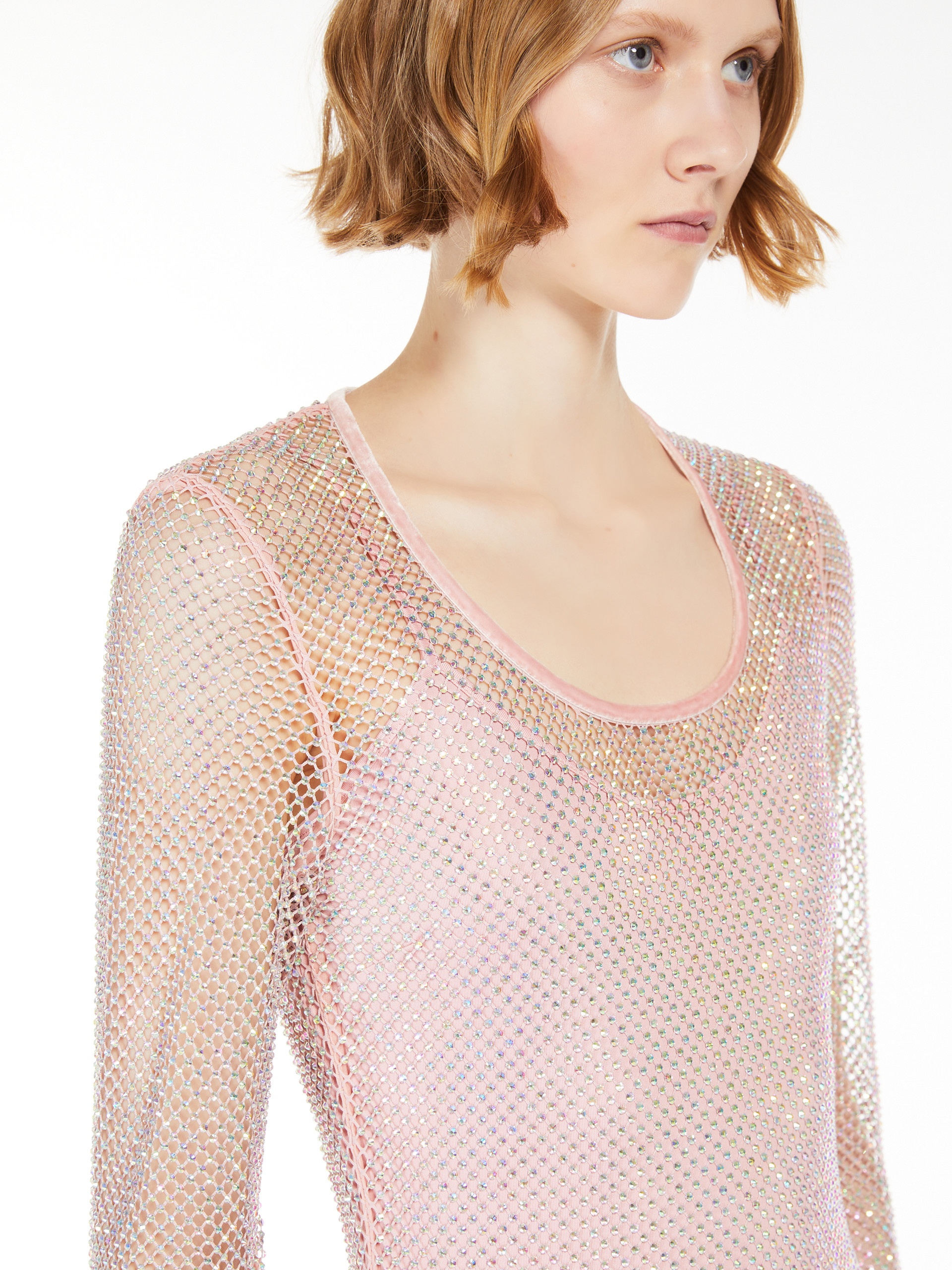 CINESE Rhinestone tulle dress - 5