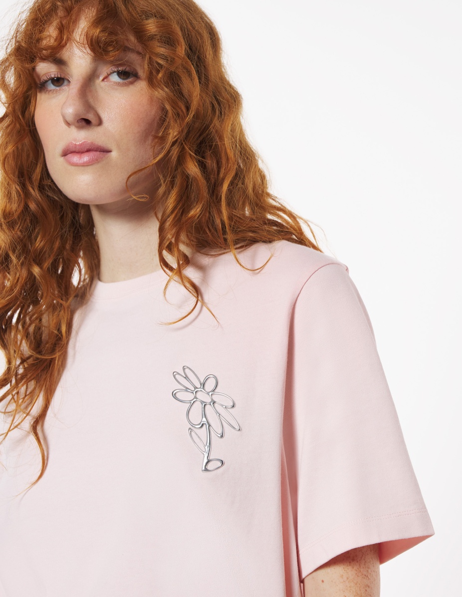METALLIC DAISY COMFORT TEE-SHIRT - 4
