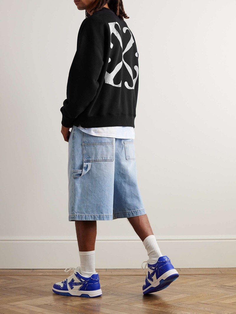 Off-White Lunar Arrow Printed Cotton-Jersey Sweatshirt outlook