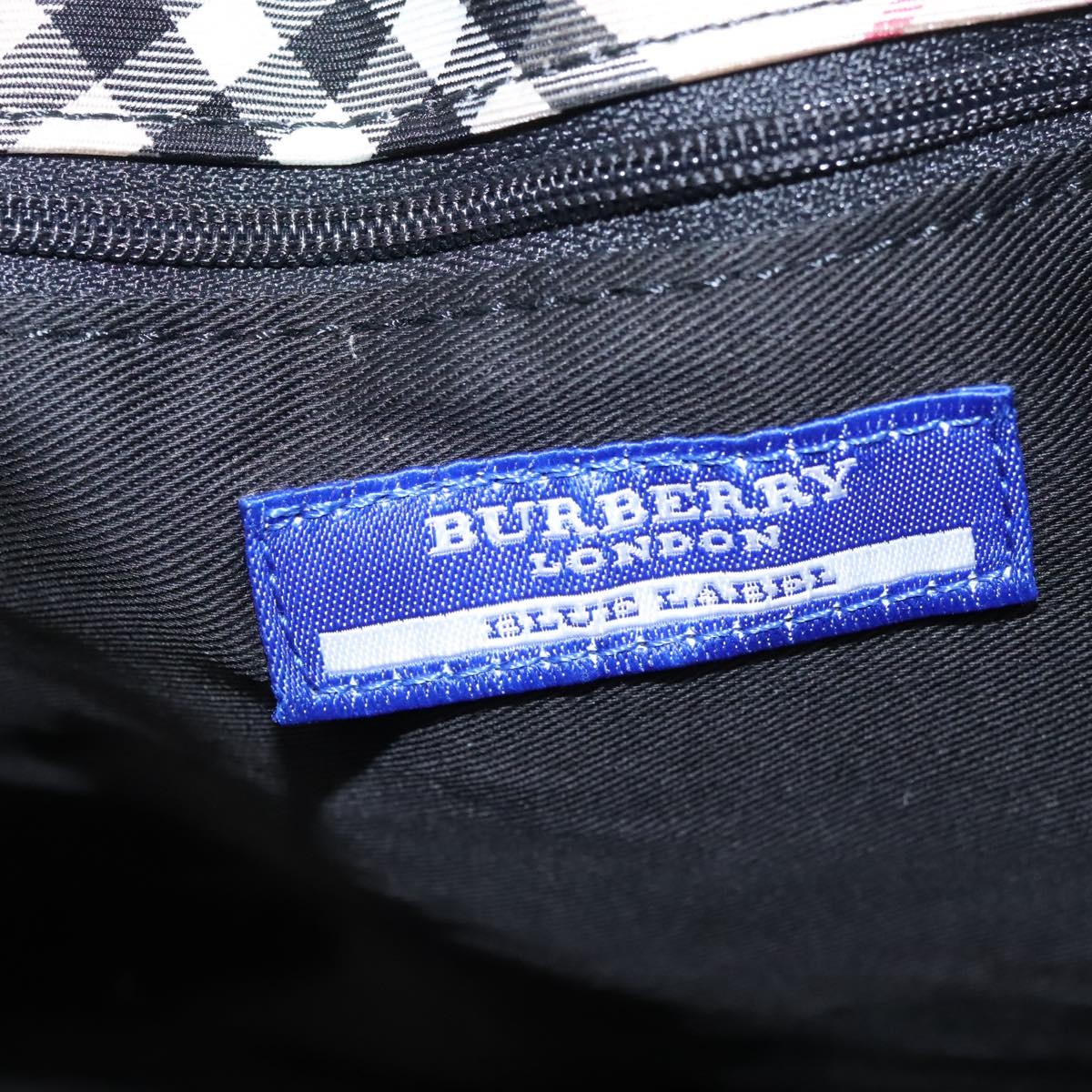 Burberry Blue Label Tote Bag Canvas Silver Black - 10