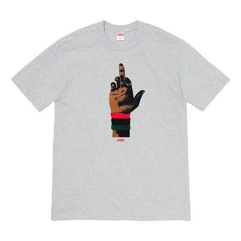 Supreme FW19 Week 15 x Dead Prez RBG Tee Crossover Round Neck Printing Short Sleeve Unisex Gray SUP- - 1