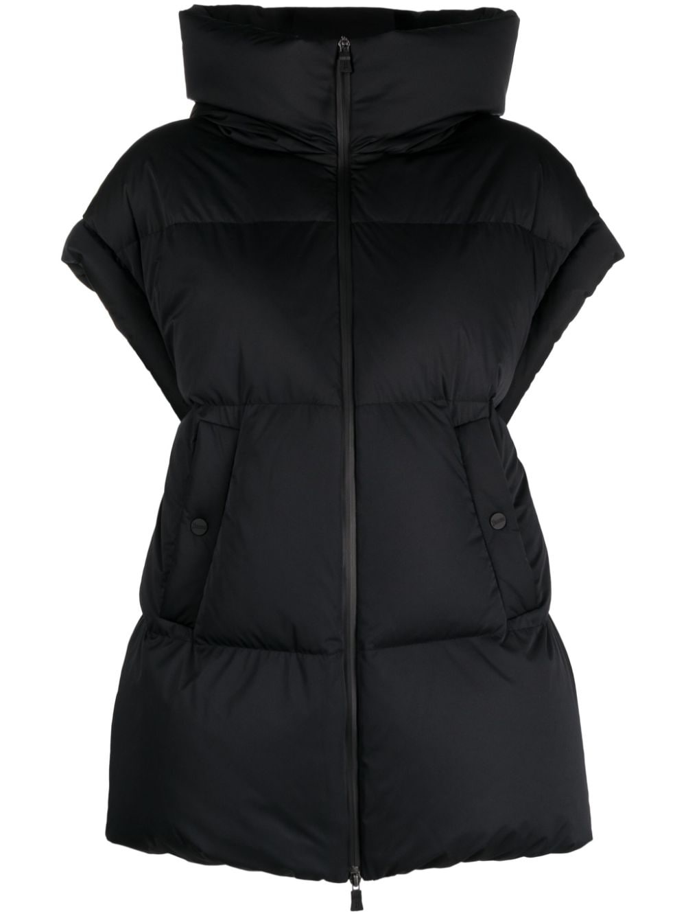 stand-up collar padded-design gilet - 2