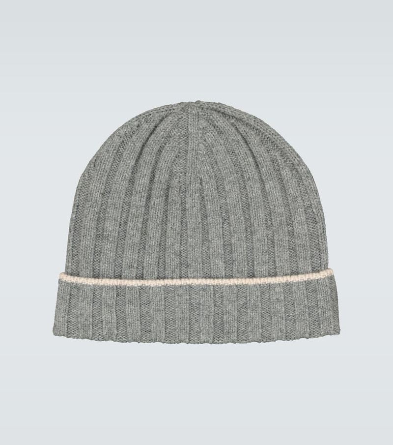 Ribbed cashmere beanie - 1